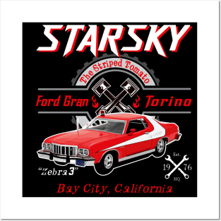 Starsky 1976 Ford Gran Torino Posters and Art